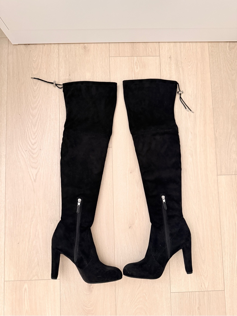 Sam Edelman Black Over-the-Knee Faux Suede Boots - Picture 3 of 8